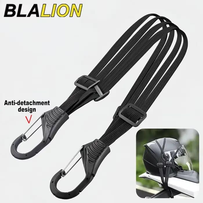 BLALION Sangle de bagage pour moto Valise élastique universelle avec crochet de sécurité - Casque polyvalent Équipement en maille Transport Durable Élégant