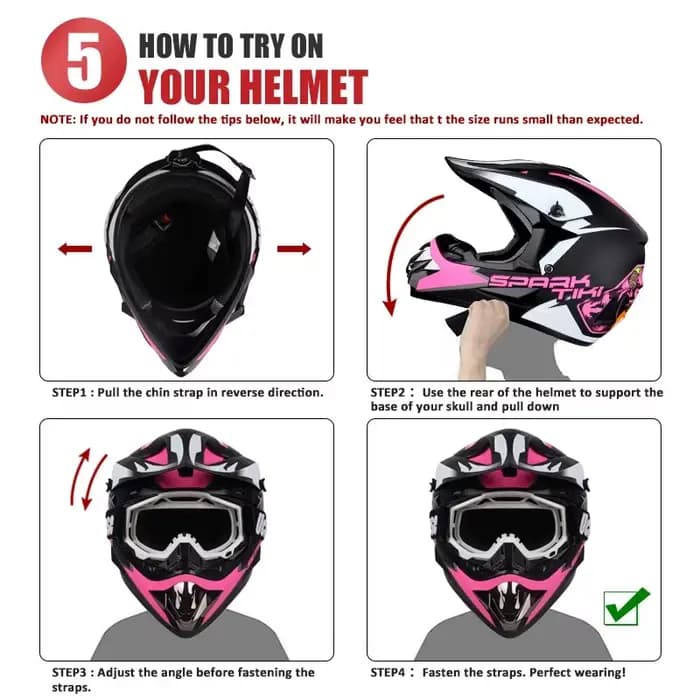 Casque de moto UCHOOSE professionnel pour motocross et tout-terrain