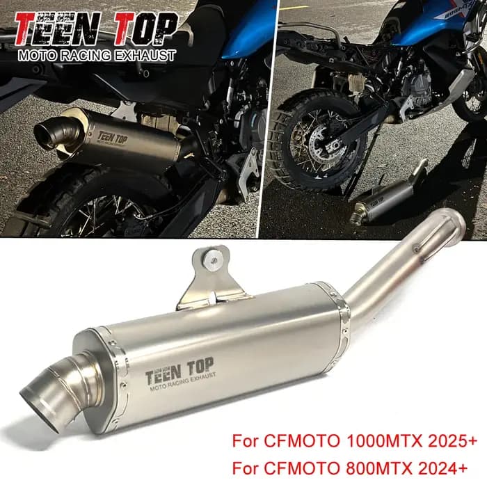 Système d'échappement 1000MTX pour moto CF MOTO 1000MTX 800MTX 2025+ – Silencieux slip-on en acier i