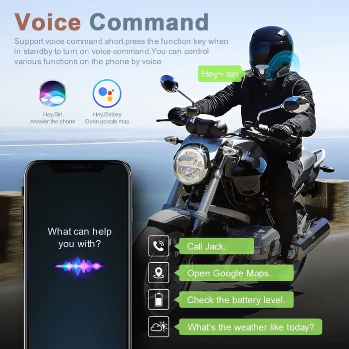 Casque de moto avec interphone Bluetooth Fodsports FX2