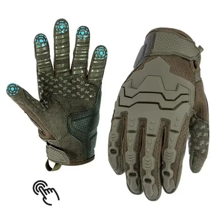 Gants tactiques, compatibles avec les écrans tactiles à cinq doigts