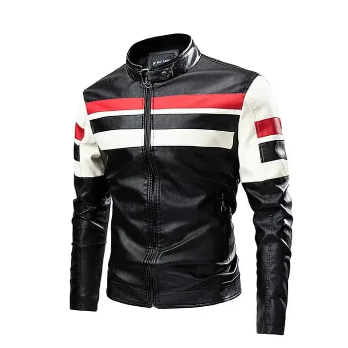 Veste de moto en cuir pour hommes, flambant neuf, décontractée, pour le travail du motard, en PU, co
