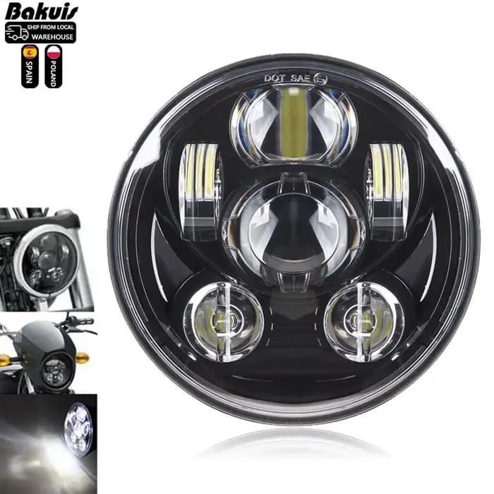 Phare LED DRL 5.75 pouces pour Harley Sportster 1200 XL1200L personnalisé XL1200C 883 XL883 883L XL8
