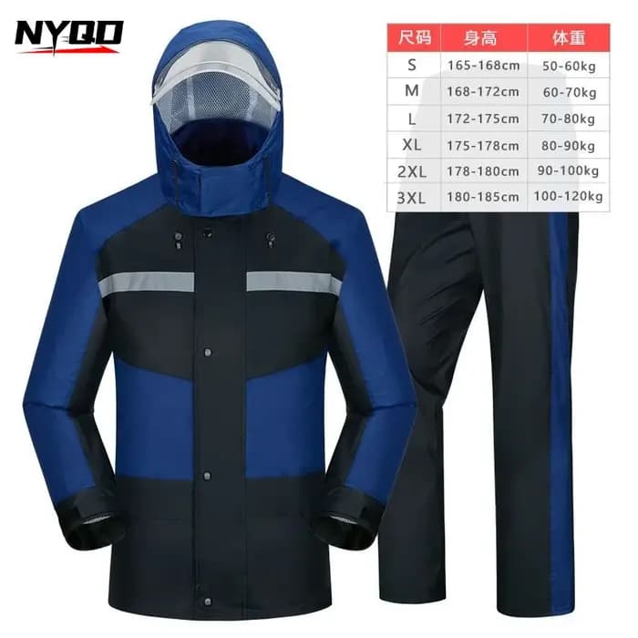 Ensemble imperméable 2 pièces pour adulte (veste et pantalon) pour moto