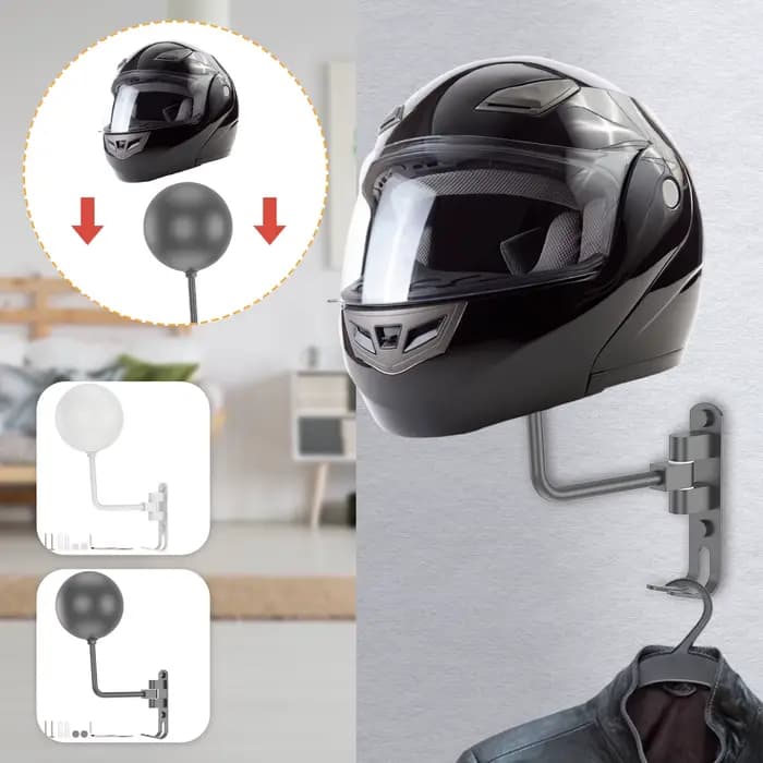 Support mural pour casque de moto