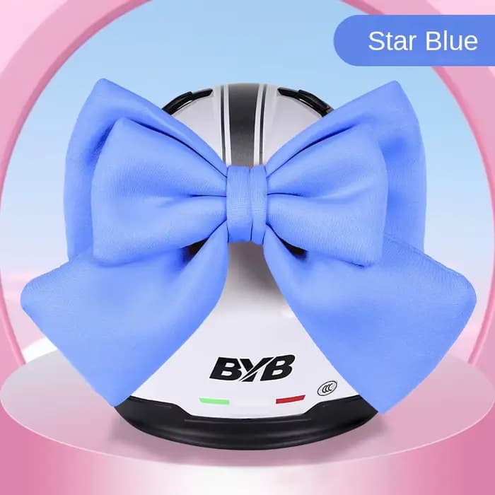 Mignon arc casque modélisation moto casque décoration Polyester coton nœud papillon universel vélo é