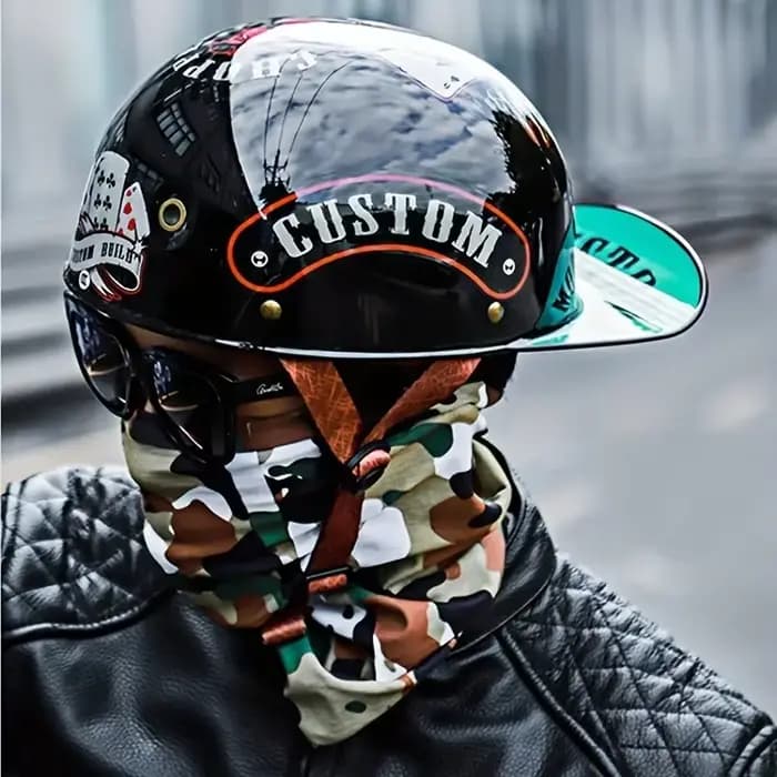 Casque de Moto hommes rétro casques