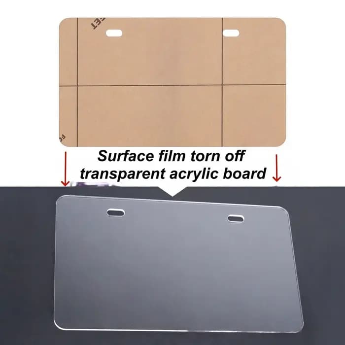 Support de plaque d'immatriculation de moto avec couvercle en acrylique transparent