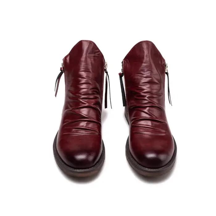Bottines rétro confortables en cuir antidérapantes pour hommes