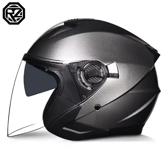 ORZ casque De Moto demi visage Double lentille Moto quatre saisons hommes femmes rue mode casque Cap