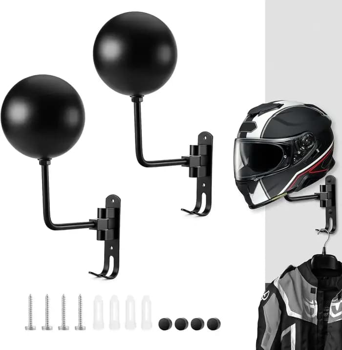 180 ° Support mural rotatif pour casque de moto