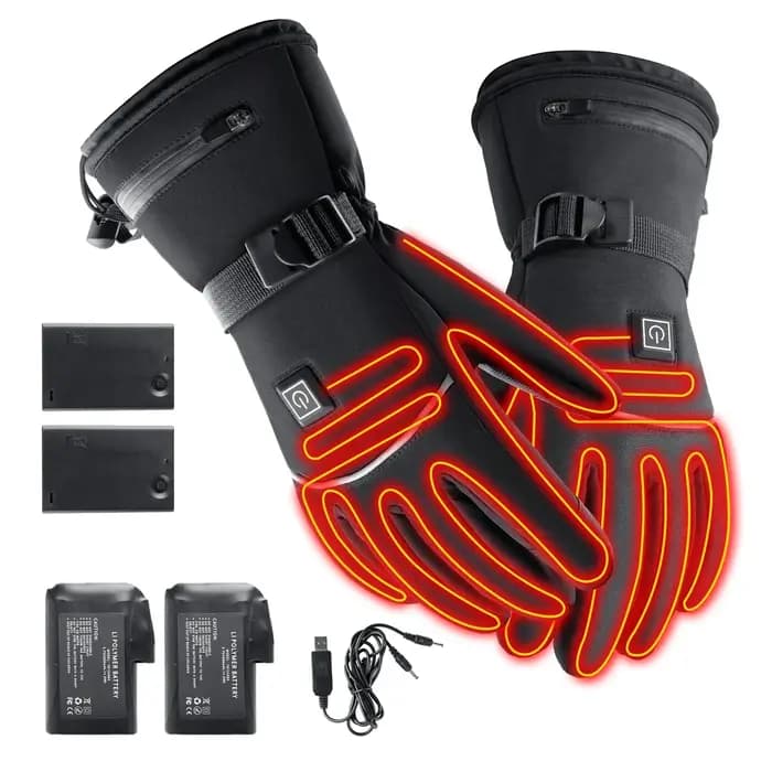 Gants chauffants électriques Moto hiver Moto gants chauffants chaud imperméable Rechargeable chauffage gants thermiques pour motoneige