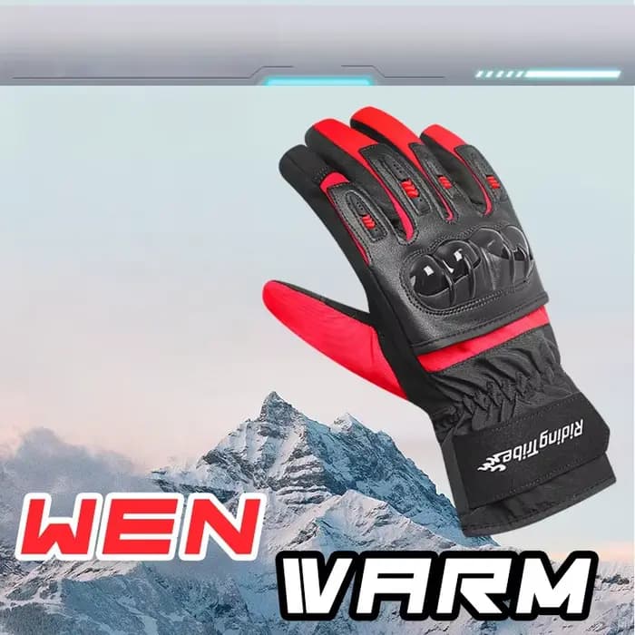 Gants de Moto pour hommes hiver imperméable coupe-vent écran tactile