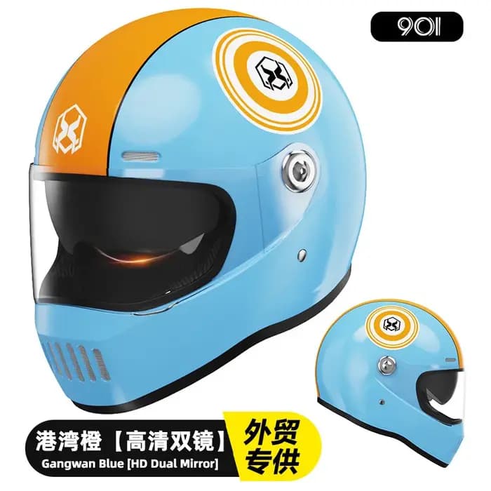 Casque de moto d'hiver intégral à double visière