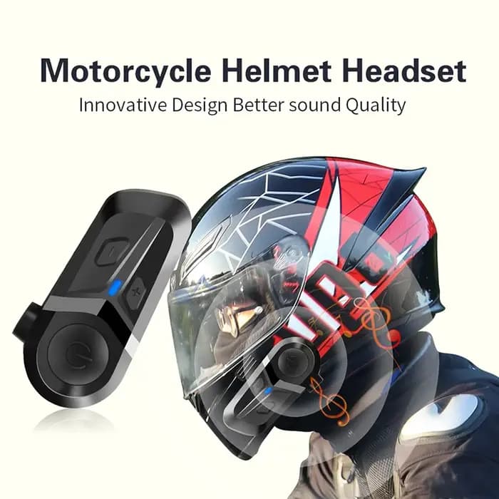 Casque audio pour moto mains libres Bluetooth 5.3, casque de moto étanche, écouteurs sans fil