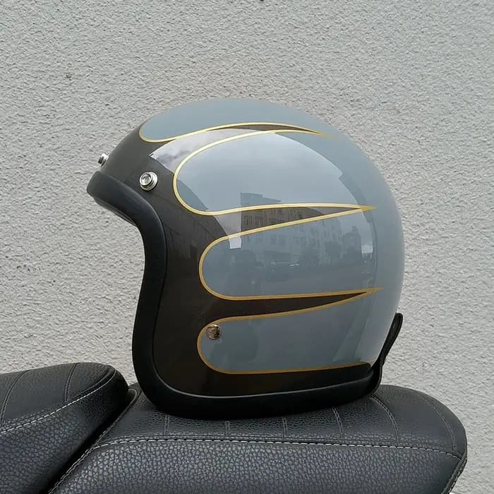 Casque de moto vintage TT&COCASCOS Cafe Racer 3/4 500TX, casque de moto léger pour scooter, capacete
