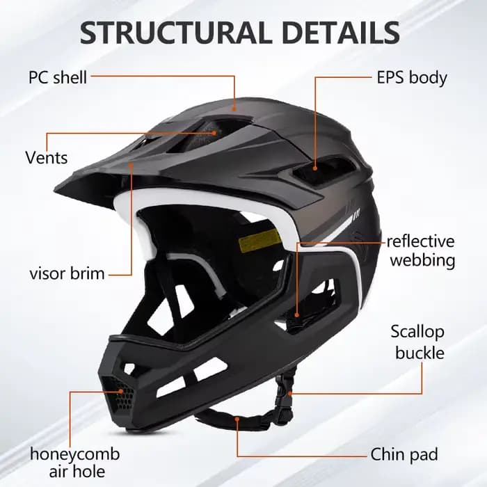 Casques de vélo intégraux casque vtt détachable pour VTT adulte course moto équitation