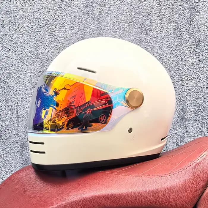 Casque moto intégral ORZ Retro - Design classique