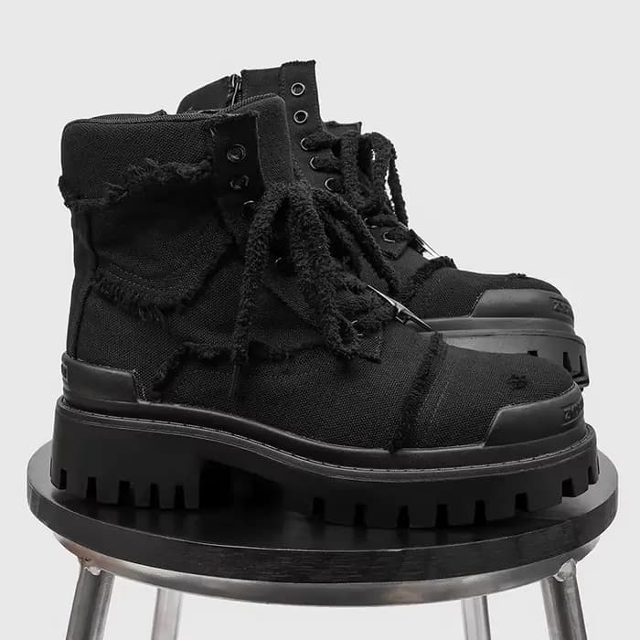 Bottes hautes à semelles épaisses pour hommes