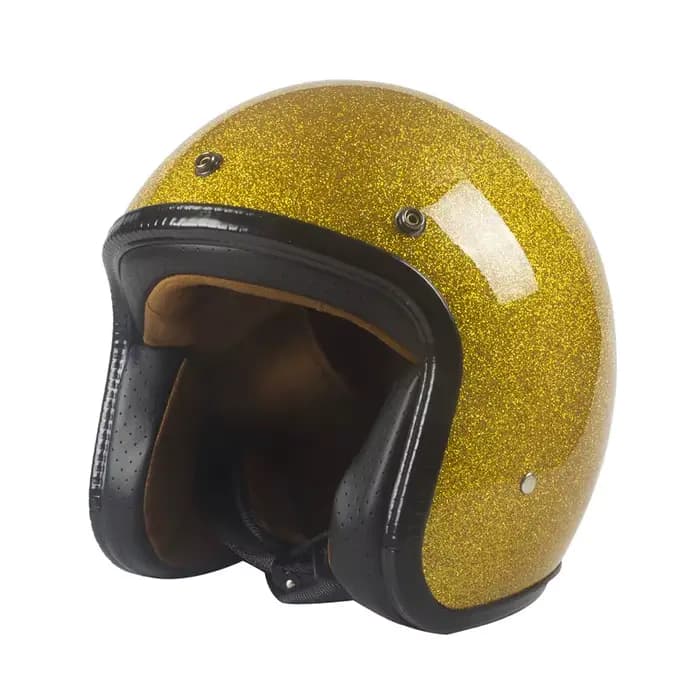 Casque De Motocross à visage ouvert doré, accessoires De Moto, Atv