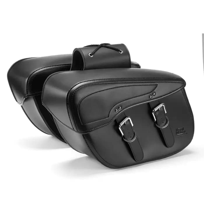 Sacoche de moto en cuir synthétique PU 34L