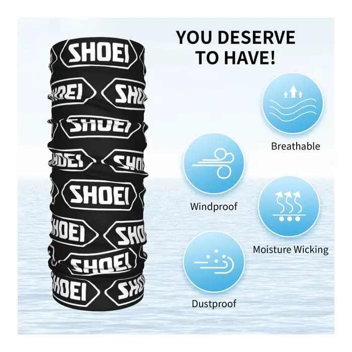 S-Shoei-S casques de moto Bandana cache-cou imprimé écharpe multi-usage