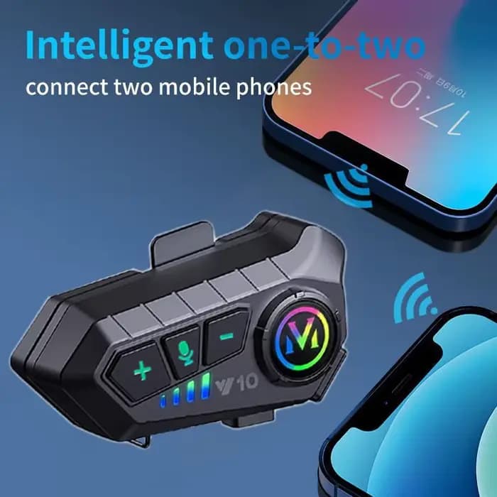 Casque de moto V5.3 avec écouteurs Bluetooth