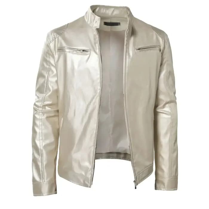 Veste de moto en cuir pour hommes
