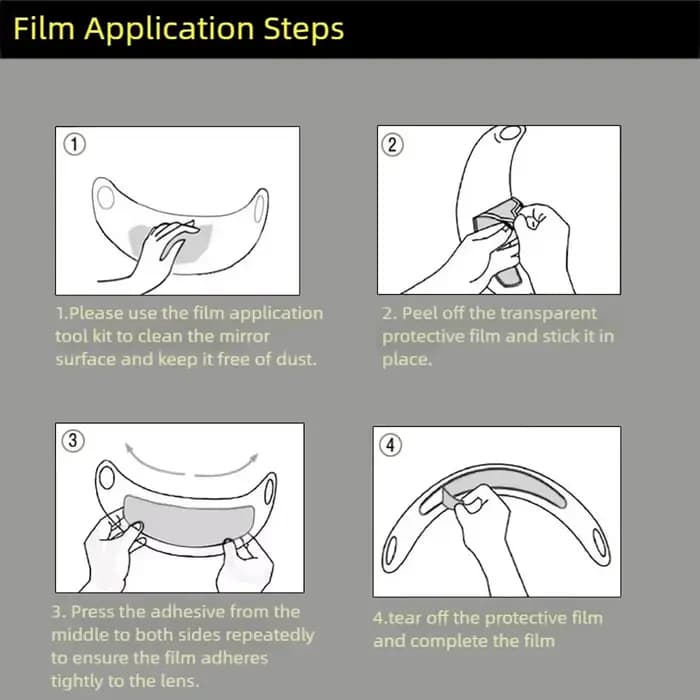 Film Anti-buée pour casque de moto