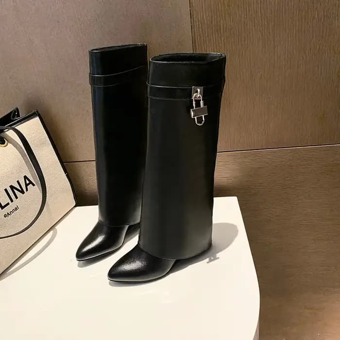 Bottes de motard Sexy au dessus du genou pour femmes