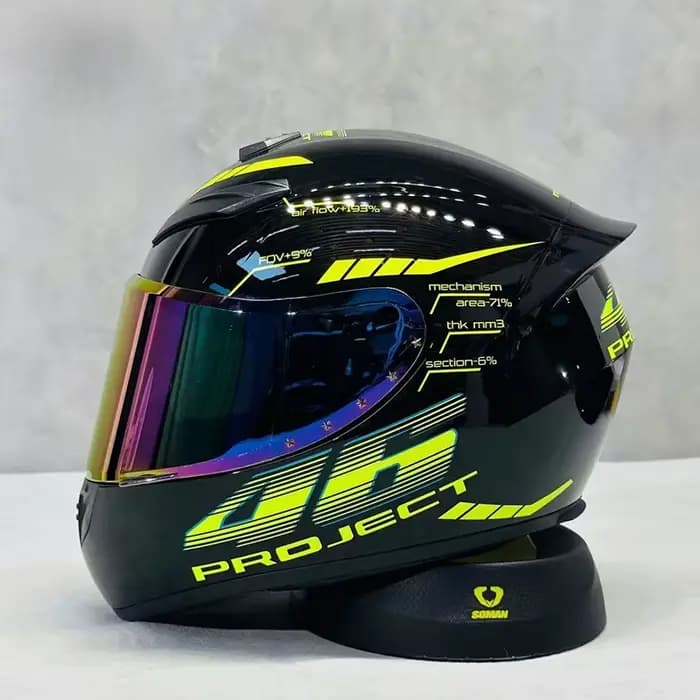 Casque de moto intégral Venom rouge certifié double sécurité avec plusieurs évents d'air, idéal pour