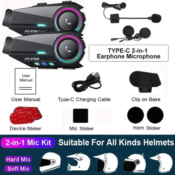 Casque de moto avec interphone