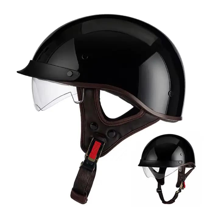 Casque de moto demi-coque classique allemand