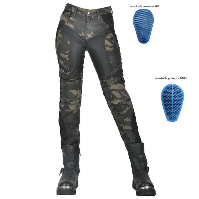 Nouveau pantalon de moto femmes jean d'équitation Anti-chute classique