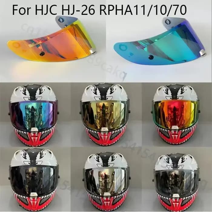 Lentille de casque de moto or Iridium pour HJC HJ-26 RPHA11/10/70 Lentilles