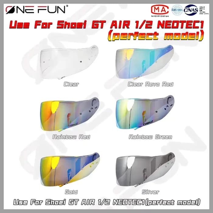Visière de casque pour SHOEI GT Air Neotec CNS-1 TC-5 TC-9 GT Air 2