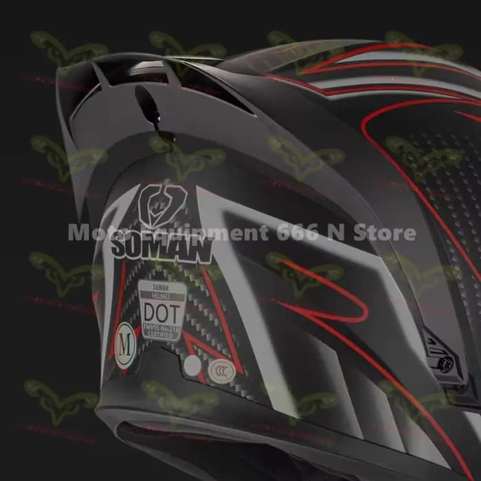 Casque de moto SOMAN Flip Up intégral à double visière homologué DOT avec Bluetooth casco