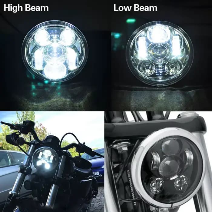 Phare LED DRL 5.75 pouces pour Harley Sportster 1200 XL1200L personnalisé XL1200C 883 XL883 883L XL8