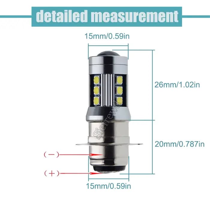 Ampoule de phare Led H6M P15D-25-1 PX15D T19, 2 pièces, double faisceau, pour moto, Scooter, vitesse