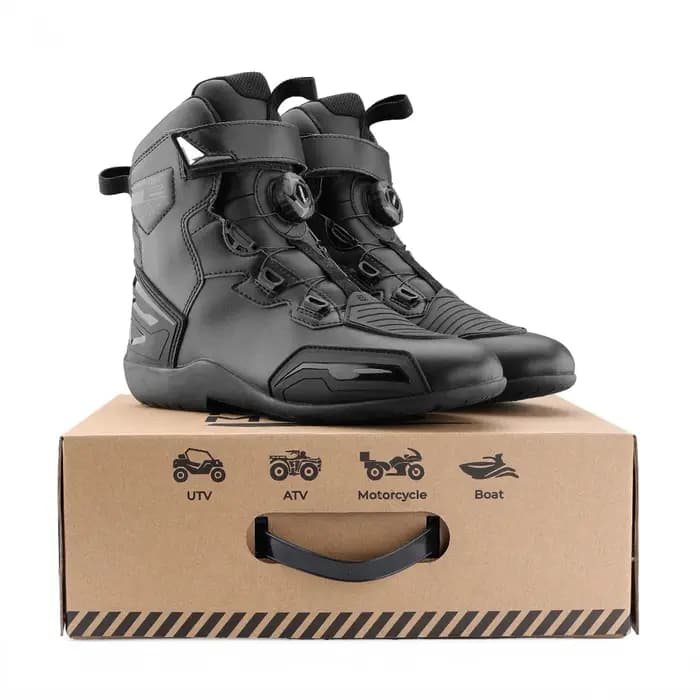Bottes de protection de la cheville pour hommes, système de fermeture à cadran, imperméables, pour l'extérieur, UTV, ATV, moto, motocross, conduite tout-terrain
