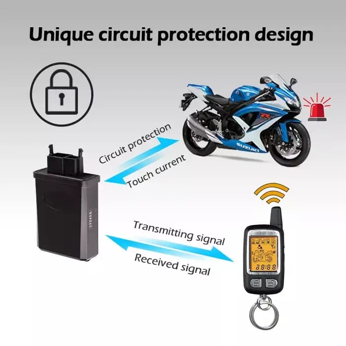 Éventuelles Y-Alarme de Moto à 2 Voies, Télécommande de Démarrage Imagone avec Démarrage à Distance