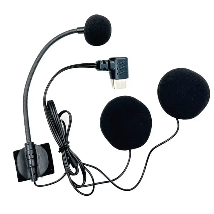 Casque de moto casque de moto filaire Type C Interphone Interphone avec Microphone de réduction de b