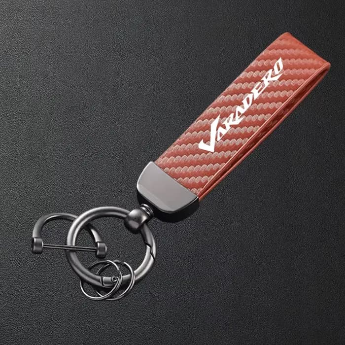 Porte-clés de moto en cuir texturé en fibre de carbone, accessoires pour Honda Varadero XL1000 XL 10