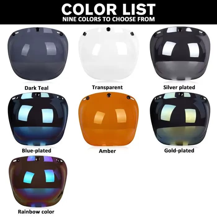 Casque de moto à miroir à bulles authentique