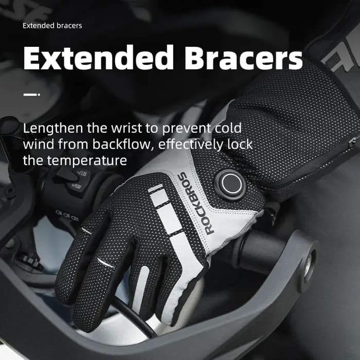 ROCKBROS gants de ski chauffants hommes femmes hiver moto écran tactile étanche Rechargeable 4000mAh batterie gants chauffants