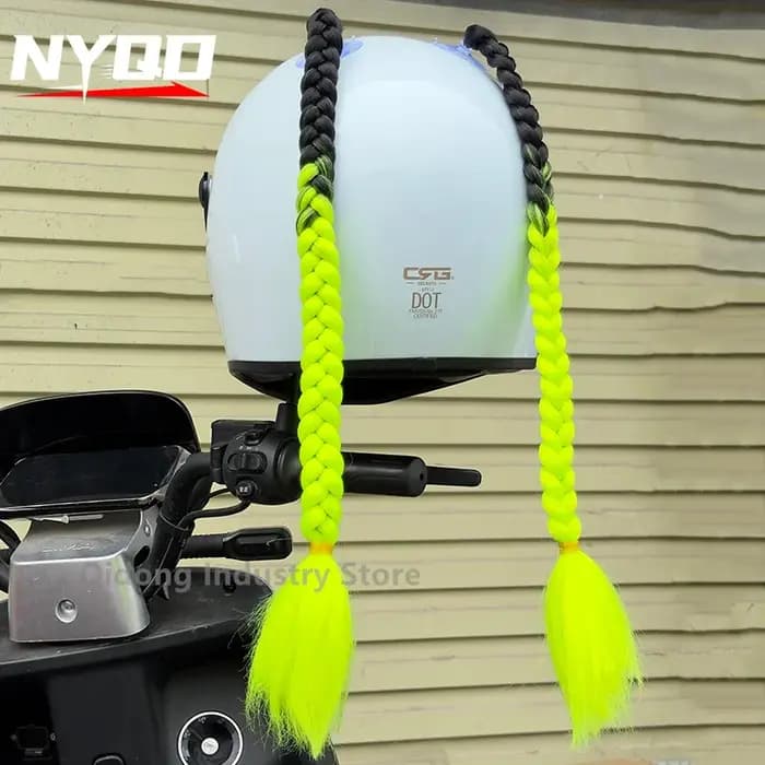 1 Paire de tresses dreadlocks pour casque de moto style punk