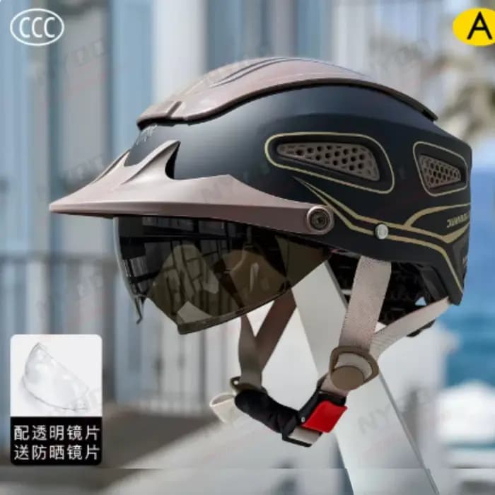 NOUVEAU Casque de moto d'été respirant à visière ouverte pour hommes et femmes