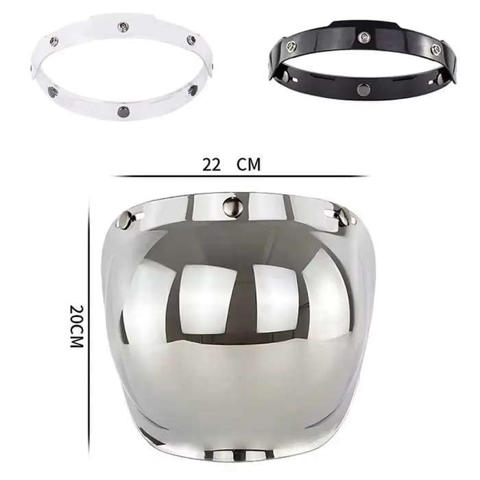 Visière de bouclier à bulles pour casque de moto
