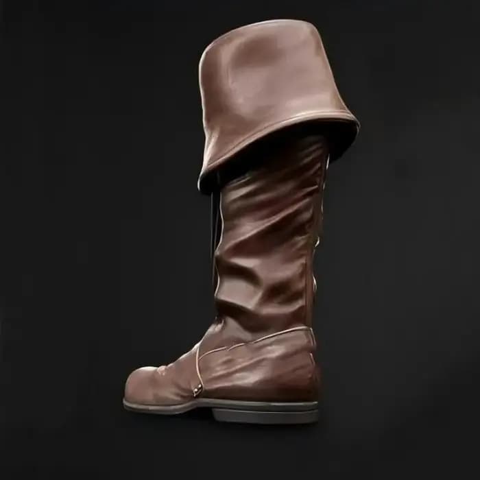 Bottes hautes en similicuir pour homme