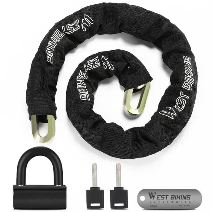 WEST BIKING – serrure à chaîne robuste 2 en 1 U